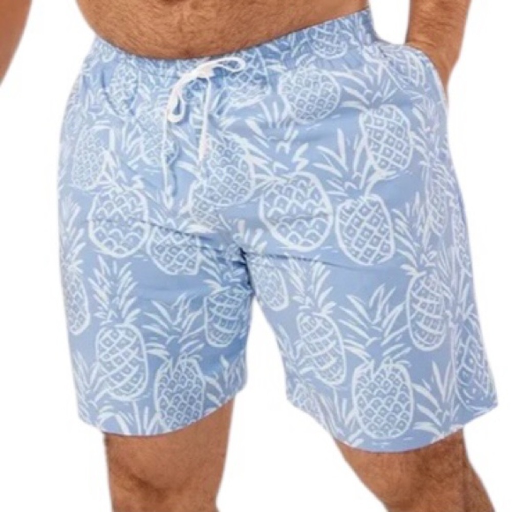 Chubbies Men’s Classic Swim Trunk 5.5” Inseam XL Faded Blue Pineapple